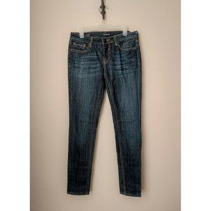 Vigoss Sz 28W 31L The Dublin Skinny Jeans- Dark Wash Mid Rise Denim